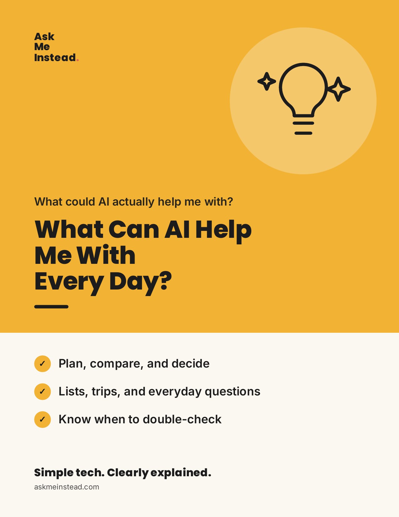Cover of What Can AI Help Me With Every Day?