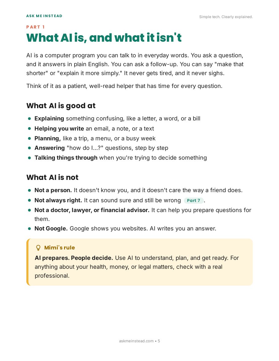 How Do I Start Using AI?: Part 1 page