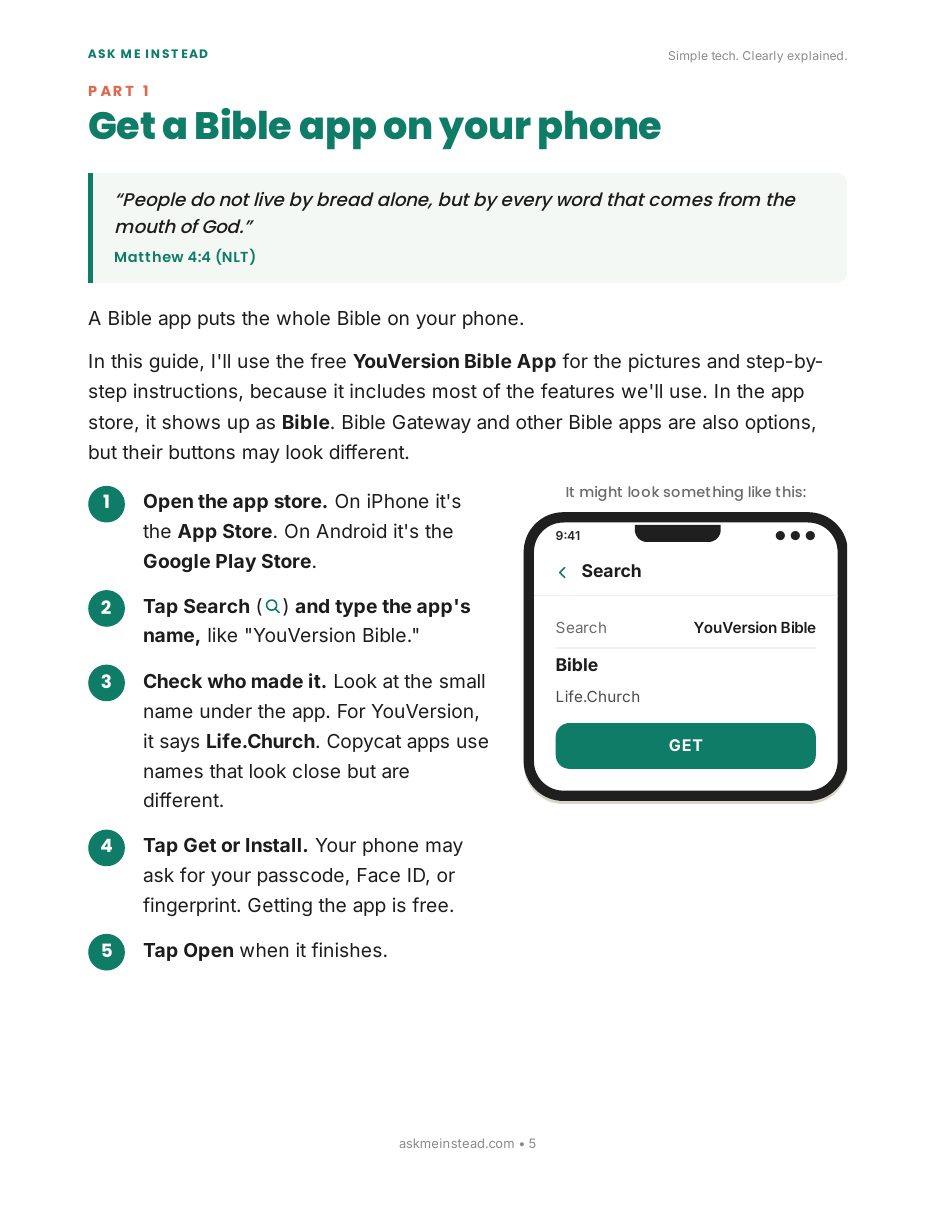 Faith at Your Fingertips: Part 1 page
