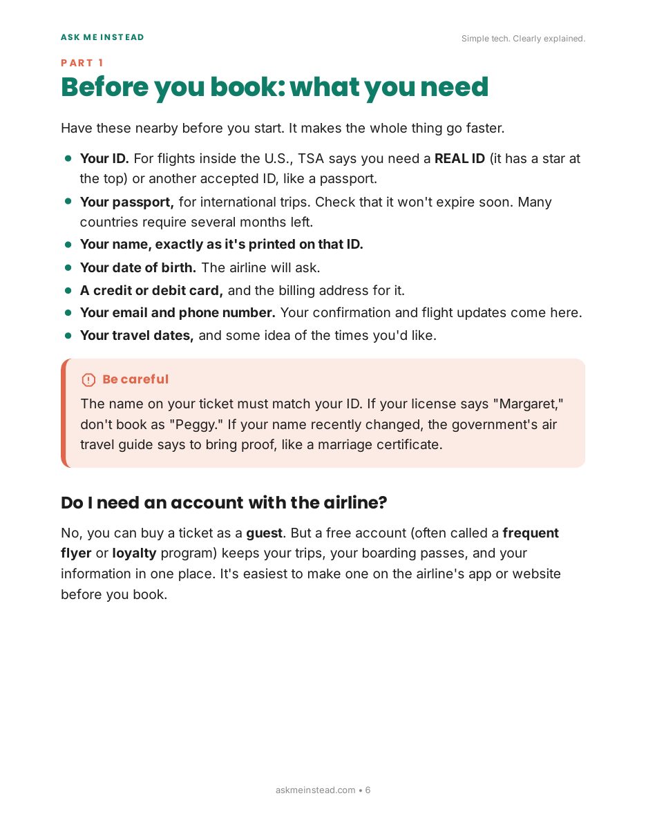 Booking, Boarding, and Beyond: Part 1 page
