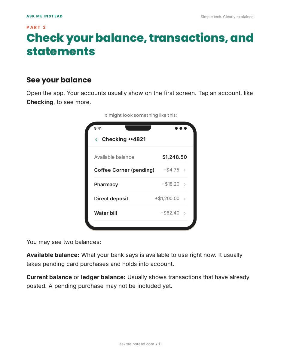 Online Banking & Payments: Part 2 page
