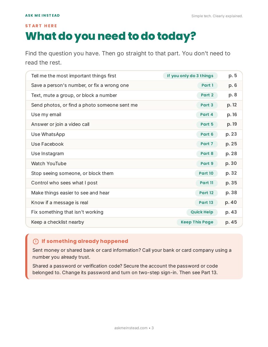 Staying Connected Online: Start here page