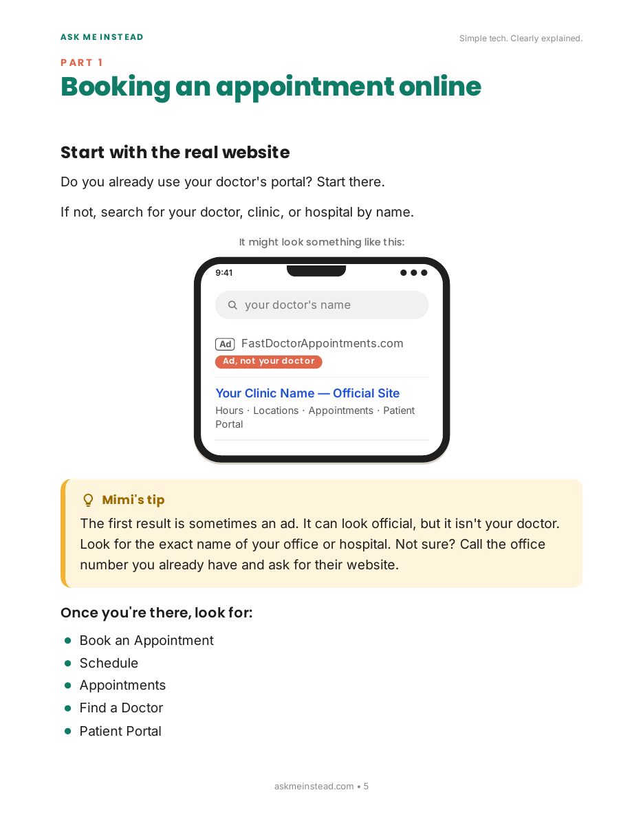 Doctor Appointments, Patient Portals & Telehealth: Part 1 page