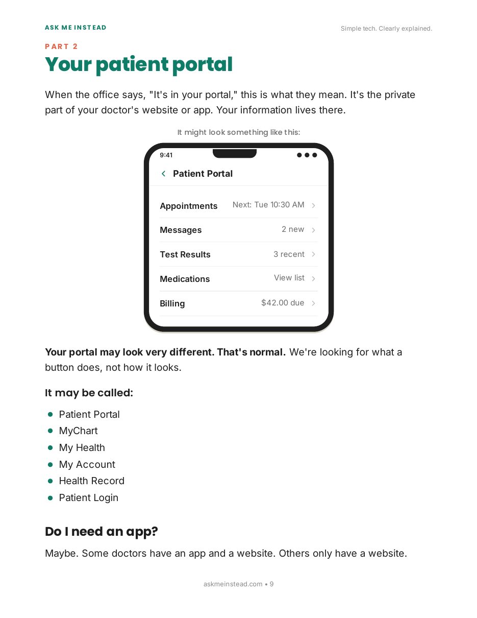 Doctor Appointments, Patient Portals & Telehealth: Part 2 page