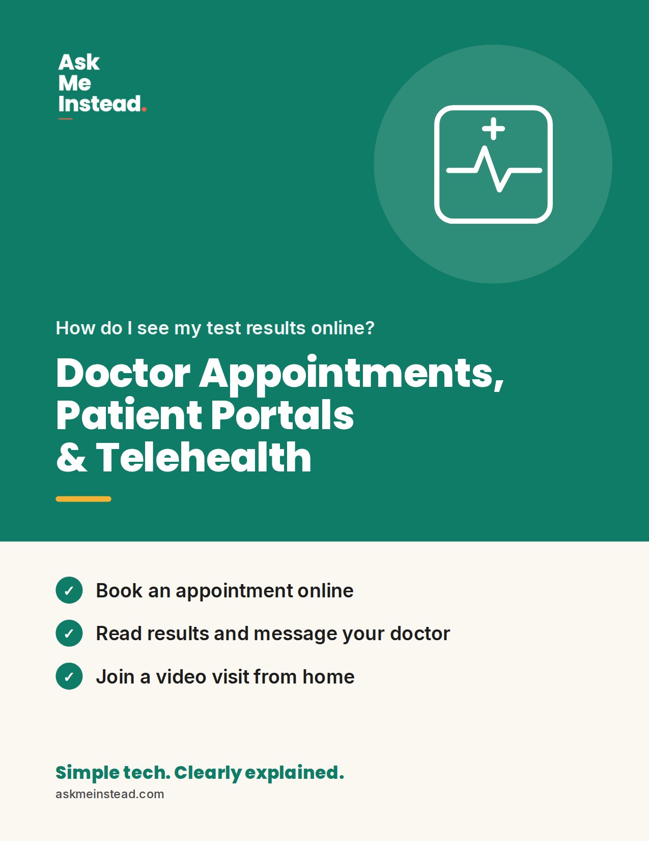 Cover of Doctor Appointments, Patient Portals & Telehealth