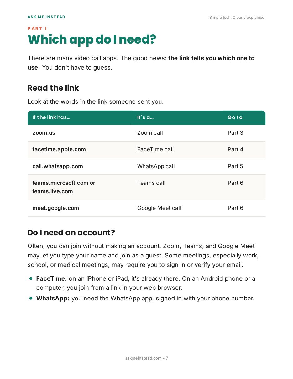 Video Calls Without the Confusion: Part 1 page