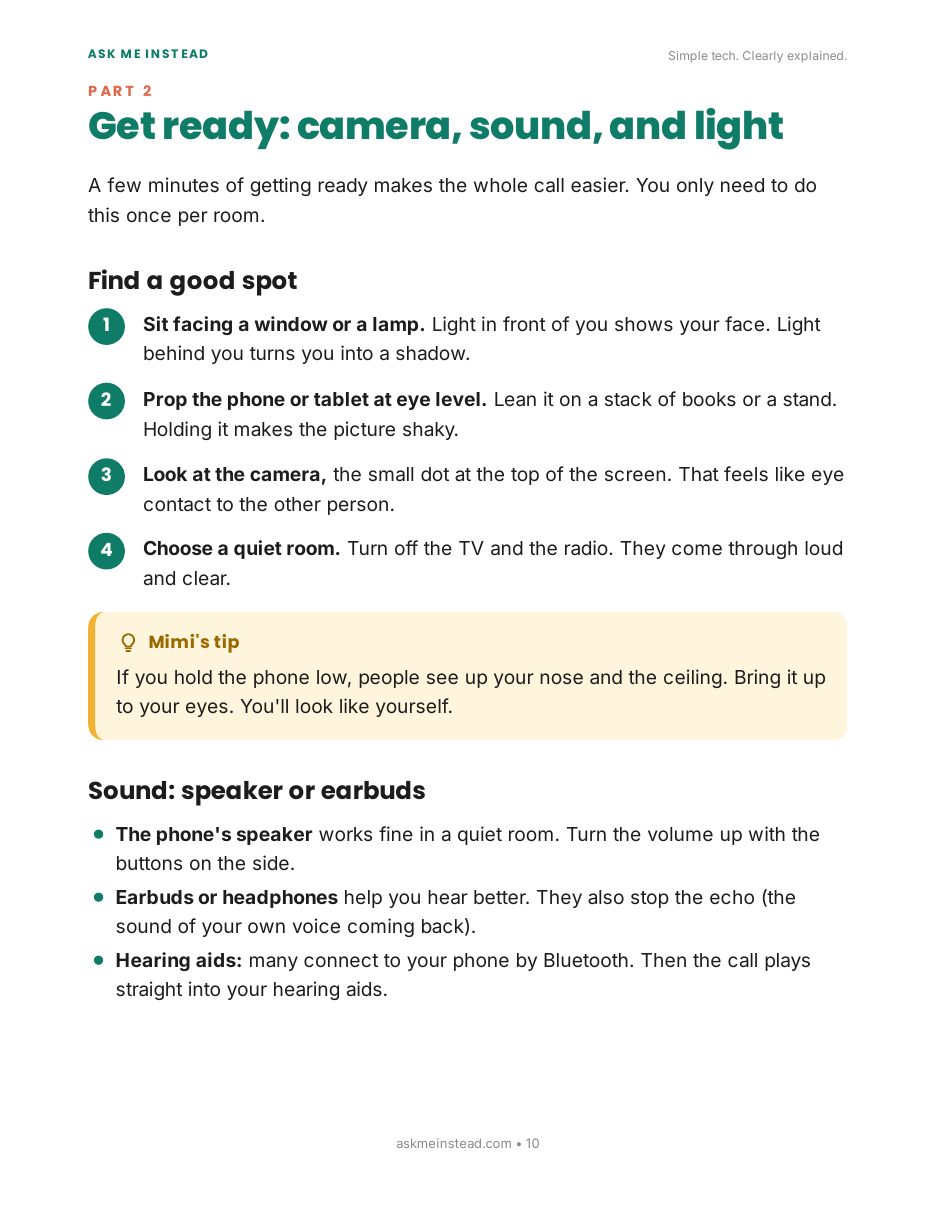 Video Calls Without the Confusion: Part 2 page